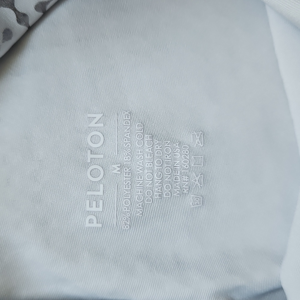 Peloton White And Silver Holographic Print Leggings, Size M - Picture 2 of 7